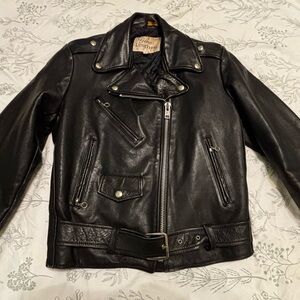 Classic Black Leather Motorcycle Jacket